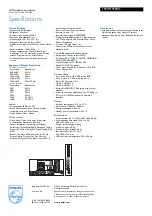 Предварительный просмотр 3 страницы Philips 190TW9FB Specification Sheet