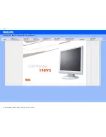 Предварительный просмотр 1 страницы Philips 190V5 User Manual