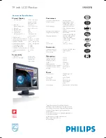 Preview for 1 page of Philips 190V5FB Specifications