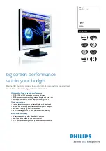 Philips 190V6FB Specifications preview