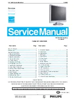 Preview for 1 page of Philips 190V7 Service Manual