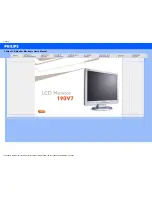 Предварительный просмотр 1 страницы Philips 190V7 User Manual