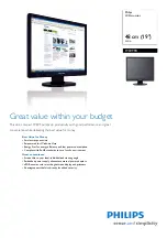 Preview for 1 page of Philips 190V9FB Specifications