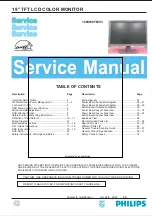 Philips 190VW8FB/93 Service Manual предпросмотр