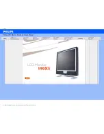 Preview for 1 page of Philips 190x5 User Manual