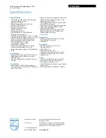 Preview for 3 page of Philips 190X6FB Specifications