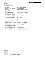 Preview for 3 page of Philips 190X7FB Specifications