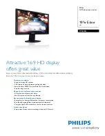 Philips 191E1SB Specifications предпросмотр