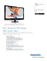 Philips 191E2SB Specifications предпросмотр