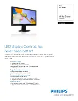 Предварительный просмотр 1 страницы Philips 191EL1SB Specifications