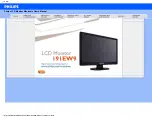 Philips 191EW9 User Manual preview