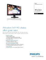 Preview for 1 page of Philips 192E1SB Specifications