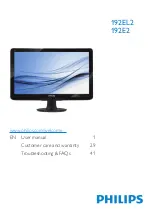 Предварительный просмотр 1 страницы Philips 192E2 User Manual