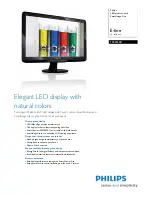 Philips 196E3LSB Specifications предпросмотр