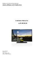 Preview for 1 page of Philips 19HFL2819P Installation Manual