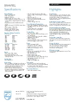 Preview for 2 page of Philips 19HFL3330 Specifications