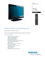 Preview for 1 page of Philips 19HFL3330D Specifications