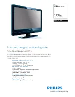 Preview for 1 page of Philips 19HFL3331D Brochure