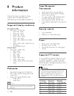 Preview for 36 page of Philips 19PFL3404D User Manual