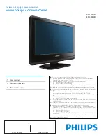 Philips 19PFL3504D - 19" LCD TV User Manual preview