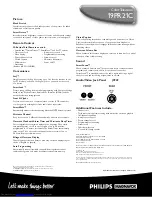 Preview for 2 page of Philips 19PR21C Specifications