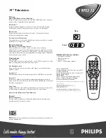 Предварительный просмотр 2 страницы Philips 19PS35S Specification Sheet