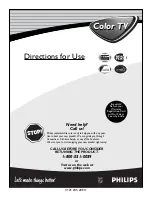 Philips 20-COLOR TV REAL FLAT 20PT633R Directions For Use Manual предпросмотр