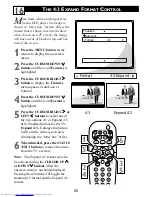 Preview for 20 page of Philips 20-FAUX FLAT COLOR TELEVISION 20PS40S Directions For Use Manual