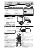 Preview for 1 page of Philips 20 IN REAL FLAT TV W-BUILT IN DVD 20DV693R - Quick Use And Hookup Manual