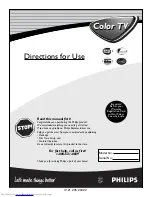 Preview for 1 page of Philips 20-REALFLAT DBX STERO COLOR TV W-REMCON 20RF50S Directions For Use Manual