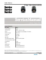 Предварительный просмотр 1 страницы Philips 2000 PURO/VAPORE Service Manual