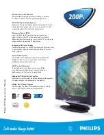 Предварительный просмотр 1 страницы Philips 200P3 Specifications