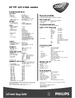 Предварительный просмотр 2 страницы Philips 200P3G - Brilliance - 20.1" LCD Monitor Specification Sheet