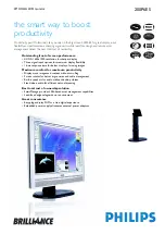 Предварительный просмотр 1 страницы Philips 200P6 Specifications