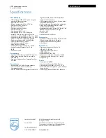 Предварительный просмотр 3 страницы Philips 200W6 Specification Sheet