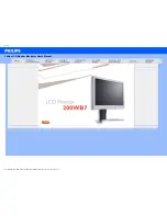 Preview for 1 page of Philips 200WB7 User Manual