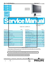 Предварительный просмотр 1 страницы Philips 200WP7EB/00 Service Manual