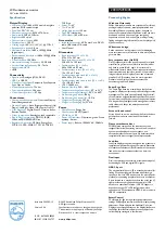 Preview for 2 page of Philips 200XW7E Specifications