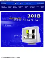 Предварительный просмотр 1 страницы Philips 201B1 User Manual