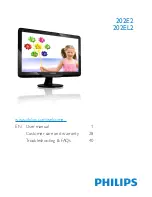 Предварительный просмотр 2 страницы Philips 202E2 User Manual