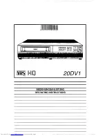 Preview for 1 page of Philips 20DV1 Operating Instructions Manual