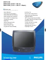 Предварительный просмотр 1 страницы Philips 20HT3153 Specification Sheet