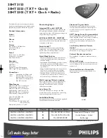 Предварительный просмотр 2 страницы Philips 20HT3153 Specification Sheet