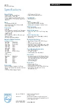 Preview for 3 page of Philips 20PFL3938 Specifications