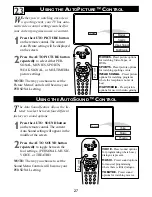 Preview for 27 page of Philips 20PS47S399 Directions For Use Manual