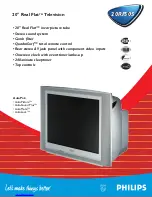 Предварительный просмотр 1 страницы Philips 20RF50S Specifications