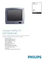 Philips 21HT3154 Specification Sheet предпросмотр