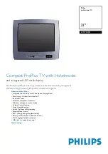 Philips 21HT3304 Technical Specifications предпросмотр