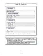 Preview for 2 page of Philips 21HT3411Z Instructions For Use Manual