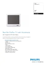 Philips 21HT3504 Brochure предпросмотр